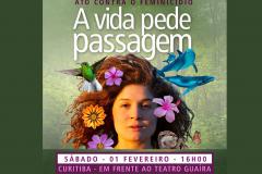 Curitiba terá ato de repúdio ao feminicídio no próximo sábado
