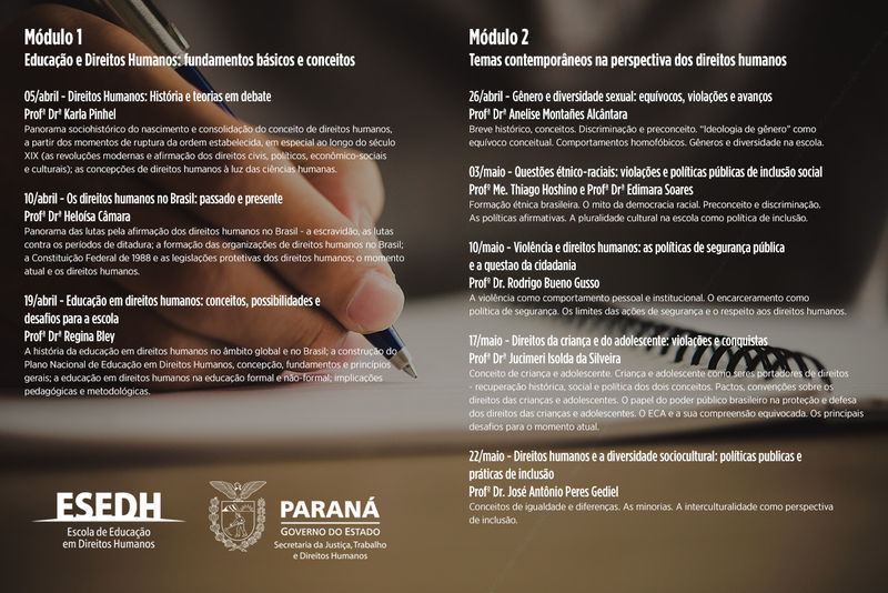 SEMINÁRIO EM DIREITOS HUMANOS