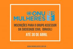 ONU Mulheres recebe até 30/4 inscrições para grupo assessor da sociedade civil