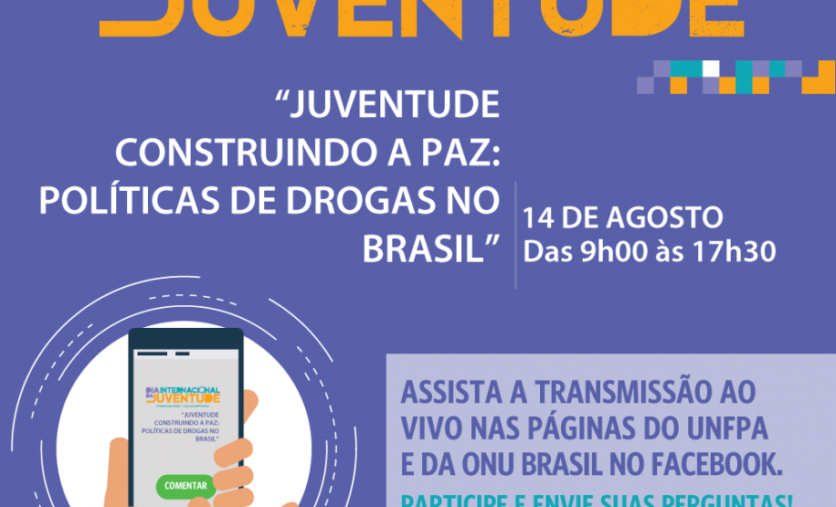 A ONU Brasil, em parceria com um programa da Câmara dos Deputados, promove na segunda-feira (14) em Brasília (DF) debates em comemoração ao Dia Mundial da Juventude, celebrado em 12 de agosto